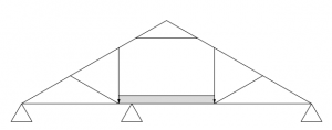 Nagelplattenbinder – Trockenbodenbinder mit tragender Innenwand